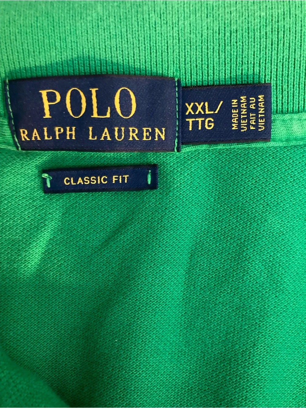 Ralph Lauren Green Short-Sleeve Polo with Navy Logo